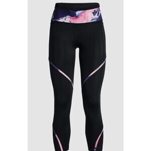 Under Armour Run Anywhere Ankle High Rise Tights Black Reflective Small NEW Gym